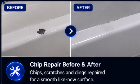 Bathtub chip repair before and after Edmonton
