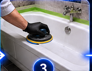 Bathtub prep and repair before refinishing Edmonton