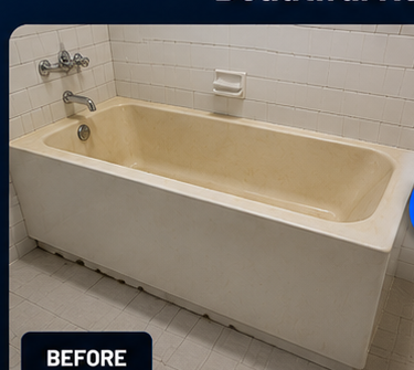 Before standard bathtub refinishing in Edmonton